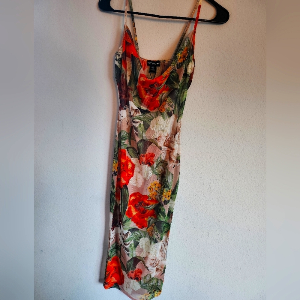 Floral Slip Dress with Spaghetti Straps